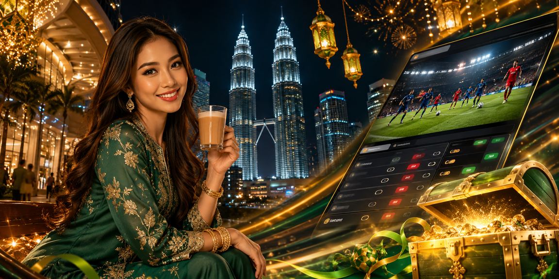 Suasana perayaan Hari Raya di Kuala Lumpur dengan aktiviti hiburan digital lh113